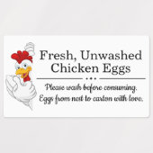 Étiquettes Farm Fresh Eggs | Monogram Egg Carton (Design 1)