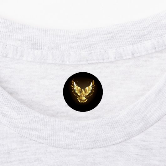 Étiquettes Faux Gold Foil Peace Dove en noir (Apposé)