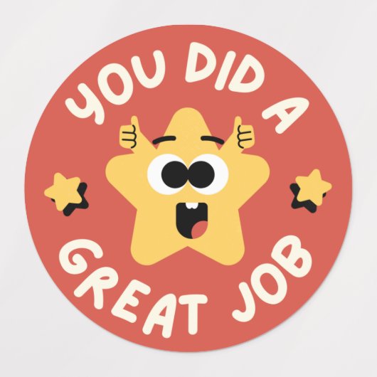 Étiquettes Féliciter autocollant pour le bon travail (Design 1)