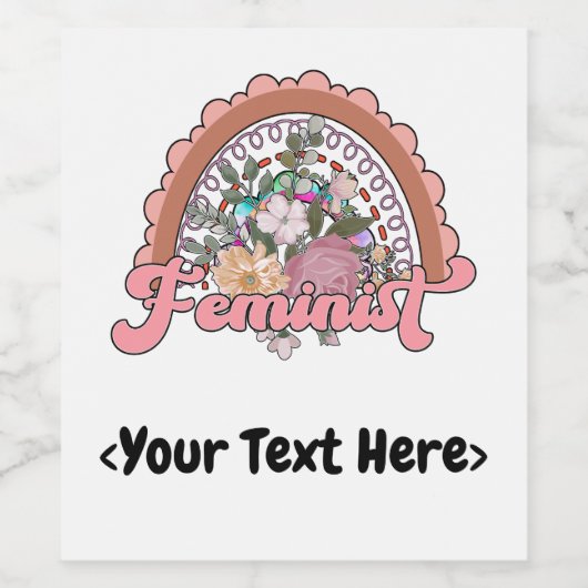 Étiquettes féministes de bouteilles (Étiquettes simples)