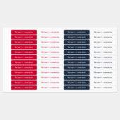 Étiquettes Fer Bleu Rouge Sur Vêtements (Feuille)