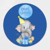 Étiquettes Fête d'éléphant (Design 2)