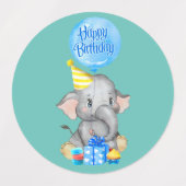 Étiquettes Fête d'éléphant (Design 1)