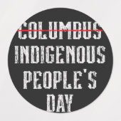 Étiquettes Fête des Peuples Indigènes (Design 1)