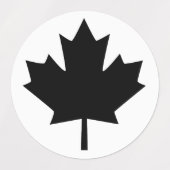 Étiquettes Feuille d'érable noire canadienne (Design 2)