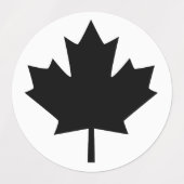 Étiquettes Feuille d'érable noire canadienne (Design 1)