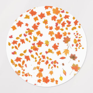 Étiquettes Feuilles d'automne chaudes, cadeaux de saison magi