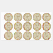 Étiquettes Feuilles de chêne et Acorns Automne Mariage d'auto (Feuille)