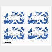 Étiquettes Feuilles de l'Aquarelle Indigo (Feuille)