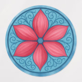 Étiquettes Feuillet autocollant de fleurs de Triflor (Design 2)