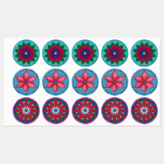 Étiquettes Feuillet autocollant de fleurs de Triflor (Feuille)