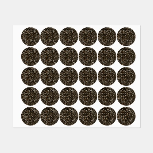 Étiquettes Fèves de café (Feuille)