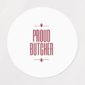 Étiquettes Fier boucher (Design 1)
