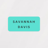 Étiquettes fille de nom turquoise (Design 1)