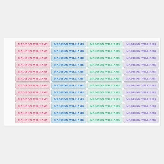 Étiquettes Fille Parties scintillant Chic moderne vêtements p (Feuille)