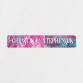 Étiquettes Filles Agate Marbre Nom de l'école Garderie Garde  (Design 1)