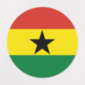 Étiquettes Flag du Ghana (Design 1)