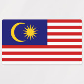 Étiquettes Flag malaisien (Design 1)