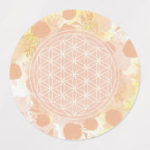 Étiquettes fleur de vie, géométrique, mand (Design 1)