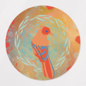 Étiquettes Fleur de vie oiseau (Design 2)