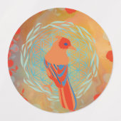 Étiquettes Fleur de vie oiseau (Design 1)