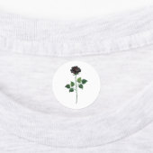 Étiquettes Fleur rose noire (Apposé)