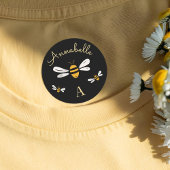 Étiquettes Fleur sauvage d'aquarelle d'abeille et d'ours de m