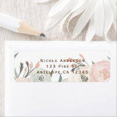 Étiquettes Fleuris Rose & Sauge Menthe Moderne Sha (En situation)