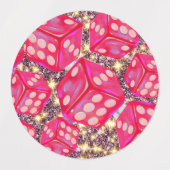 Étiquettes fleurs et dés (Design 1)