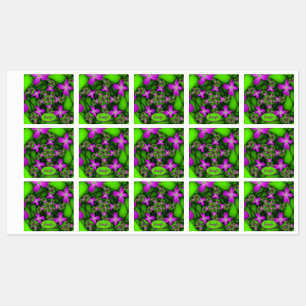 Étiquettes Fleurs fractales Abstraites roses modernes Nom