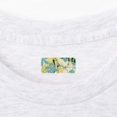 Étiquettes Fleurs Hawaii bleu et jaune (Apposé)