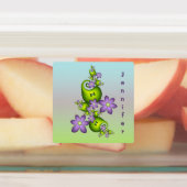 Étiquettes Fleurs Lilac Imaginaire Floral Formes vertes Nom (Apposé)