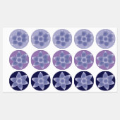 Étiquettes Fleurs violettes (Feuille)