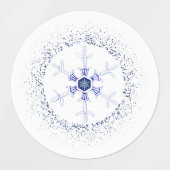 Étiquettes Flocon de neige rond (Design 2)