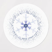 Étiquettes Flocon de neige rond (Design 1)