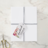 Étiquettes florales roses de calligraphie artisana (Avec de la ficelle)