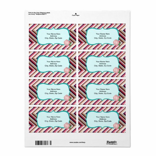 Étiquettes floraux (Feuille entière)