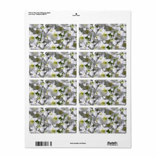 Étiquettes floraux (Feuille entière)