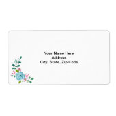 Étiquettes floraux à fleurs bleues (Devant)