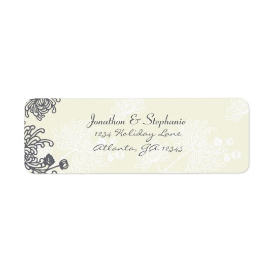 Étiquettes floraux vintages de mariage de charbon