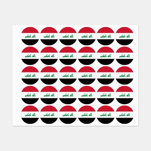 Étiquettes Flot d'Iraq (Feuille)