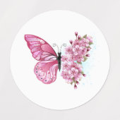Étiquettes Flower Butterfly (Design 2)