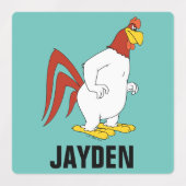 Étiquettes Foghorn Leghorn | Ajouter Votre Nom (Design 2)