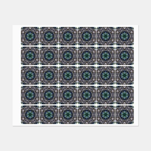 Étiquettes folk Mandala (Feuille)