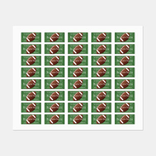 Étiquettes Football Field Ball Design Nom Tags