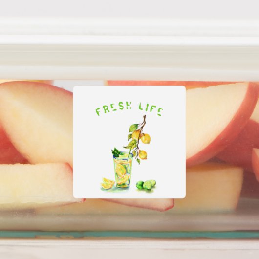 Étiquettes frais au citron - Texte personnalisé (Apposé)