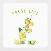 Étiquettes frais au citron - Texte personnalisé (Design 2)