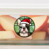 Étiquettes French Bulldog Vitrail Christmas (Apposé)