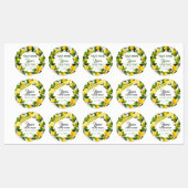 Étiquettes Fruit citron (Feuille)