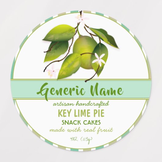 Étiquettes Fruit de lime (Design 1)
